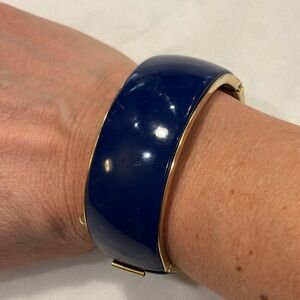 Blue and Gold Bangle Bracelet